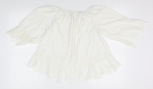 Womens UK Size L New collection White Basic Blouse