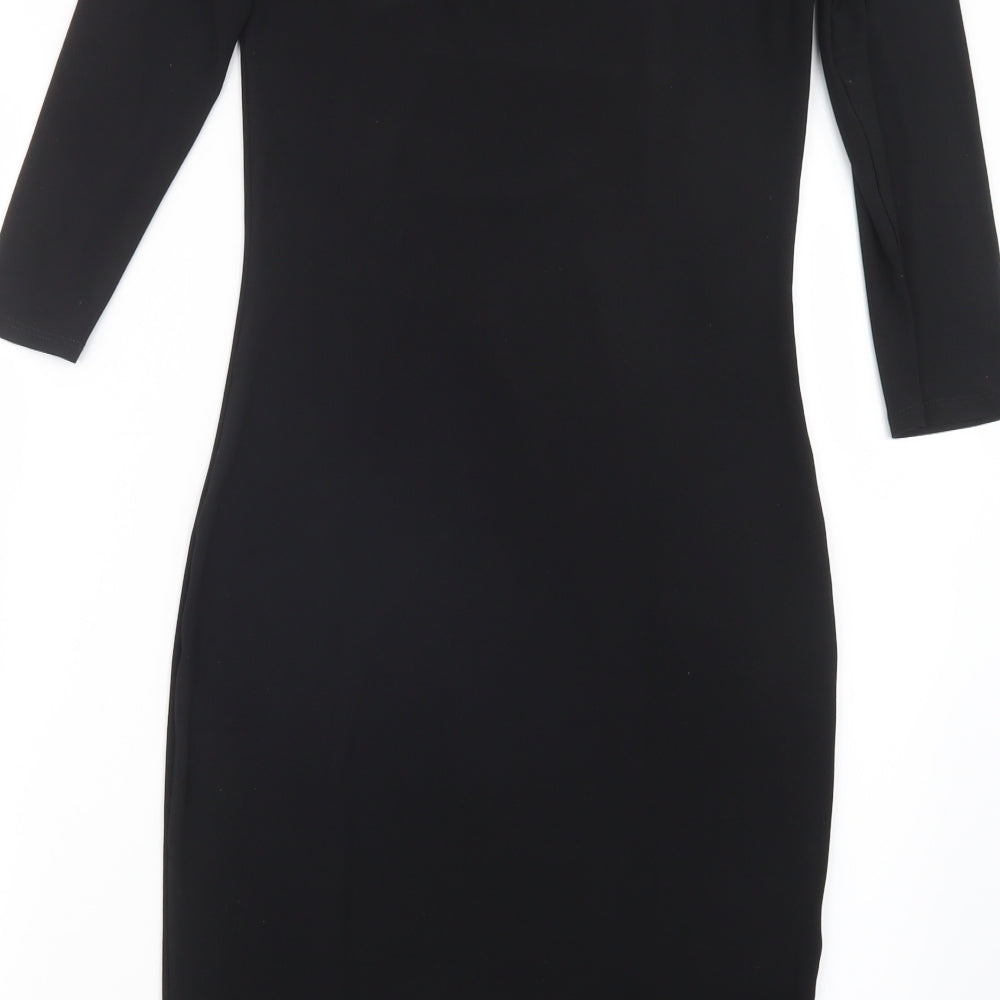 Debenhams Womens Black Geometric T-Shirt Dress Size 10
