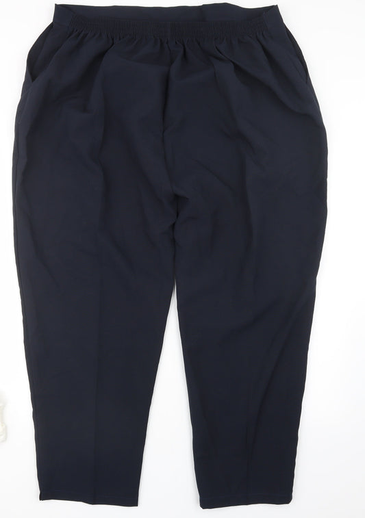 Womens UK Size 28 Preworn Regular Fit Blue Trousers