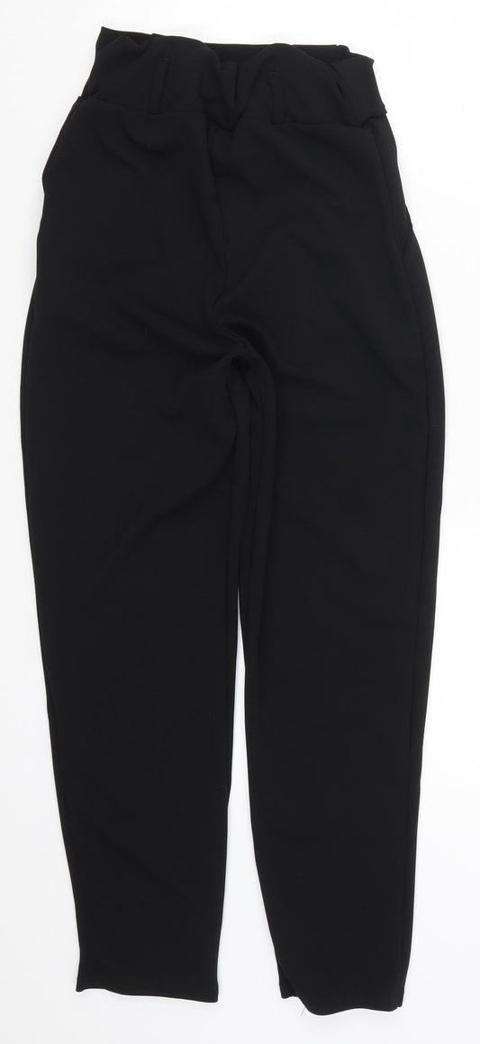 Rebellious Womens Black Trousers Size 6 L24 in