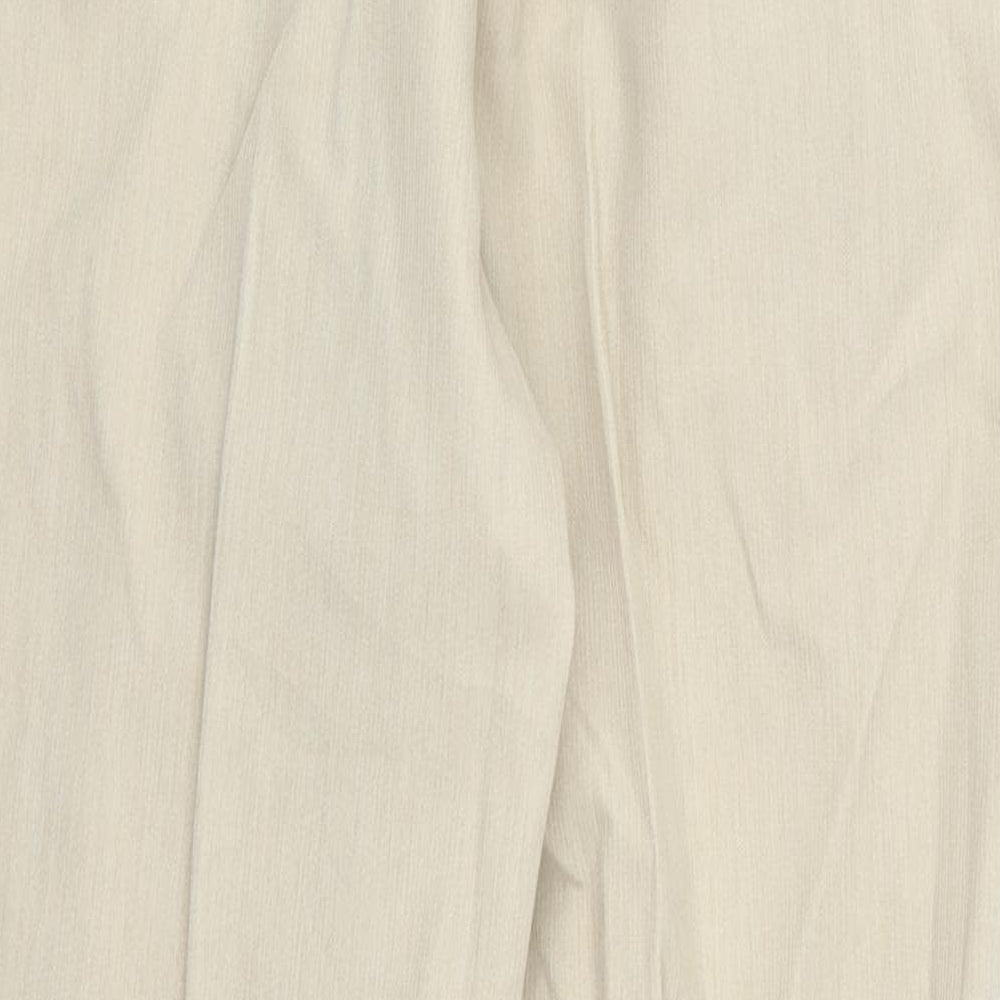 Womens UK Size 14 Marks and Spencer Regular Fit Beige Trousers