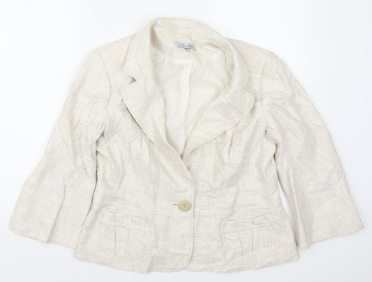 Womens UK Size 16 J Taylor Beige Jacket
