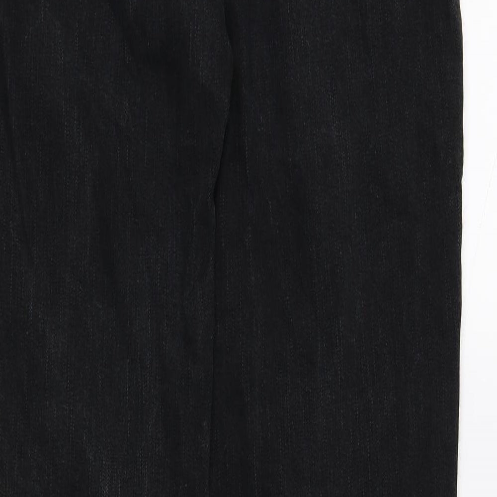 Brand and care label for Falmer Heritage women’s black denim skinny jeans, size UK 10, 30.5-inch leg
