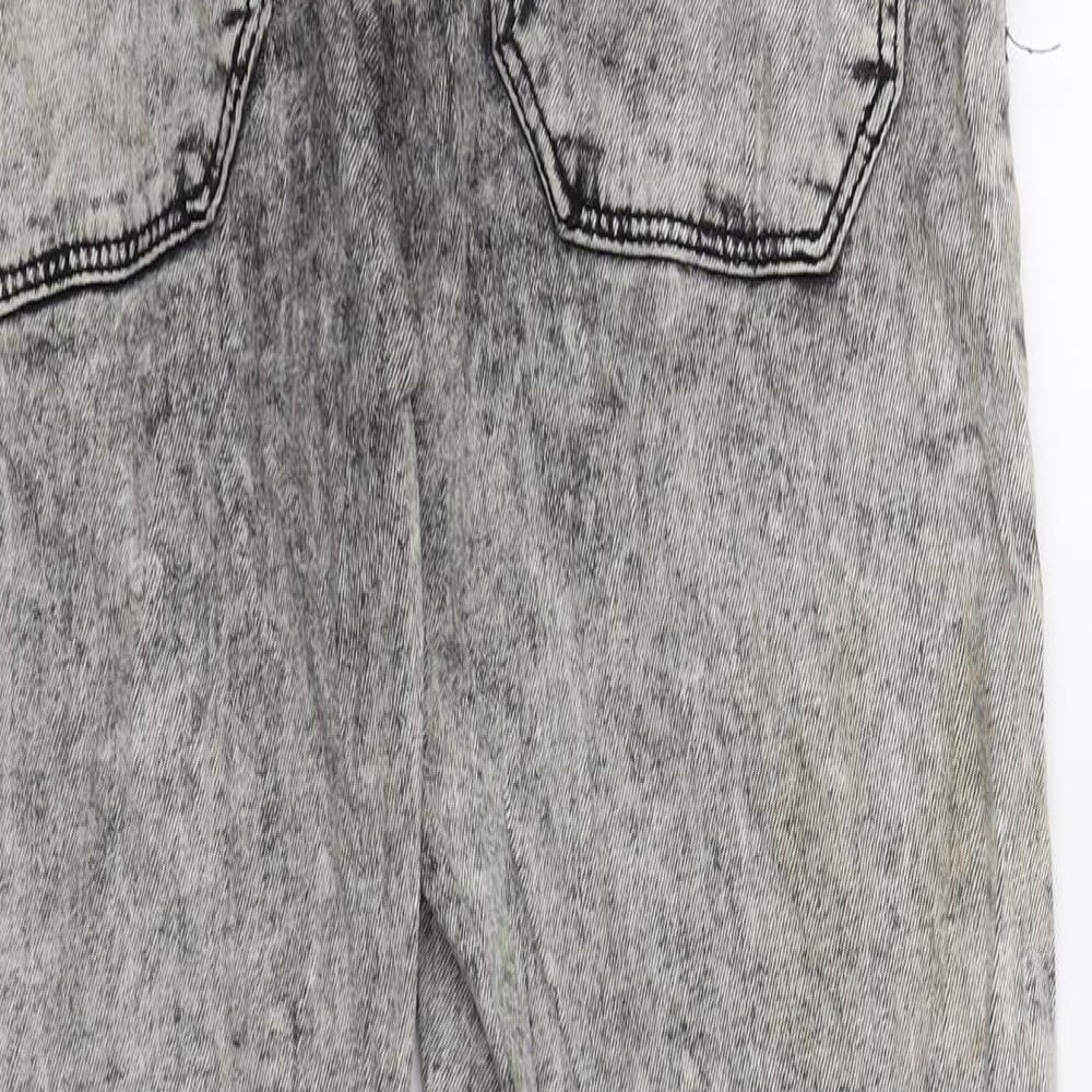 Bershka Mens Grey Denim Straight Jeans L28 in