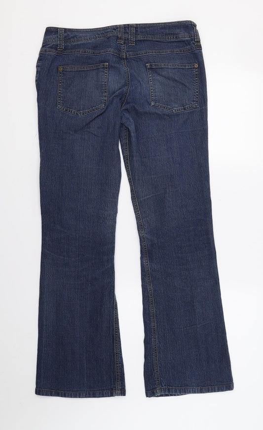 Dorothy Perkins Womens Blue Denim Straight Jeans Size 12 L30 in