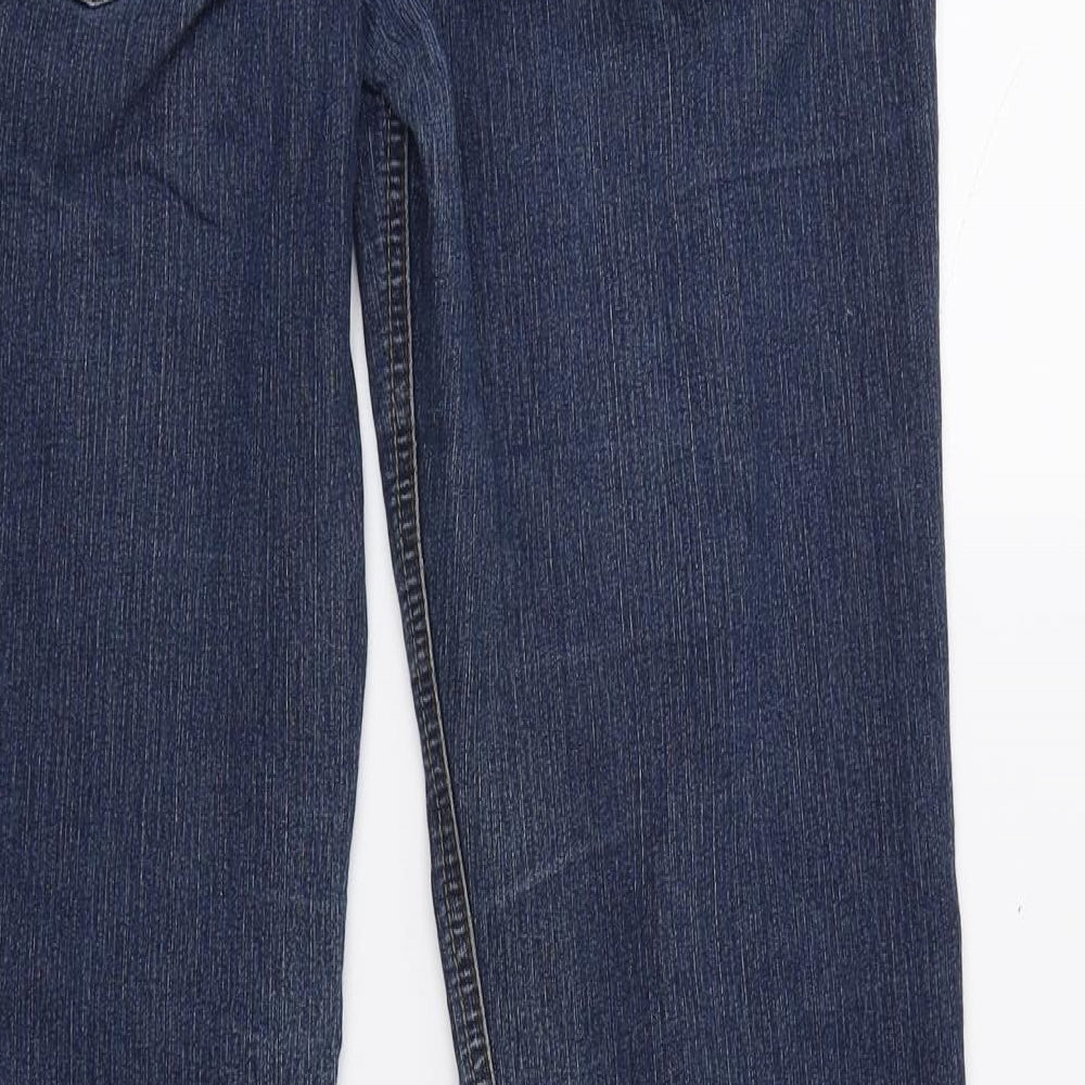 Dorothy Perkins Womens Blue Denim Straight Jeans Size 12 L30 in