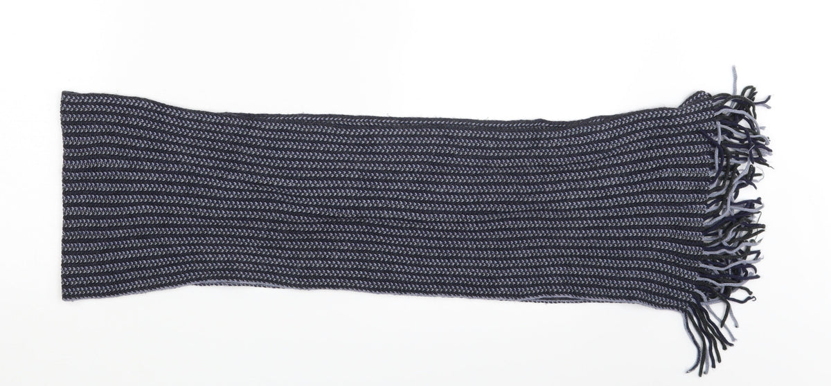 Front view of Preworn unisex blue scarf