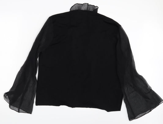 Womens UK Size L Viz-A-Viz Black Cardigan Jumper
