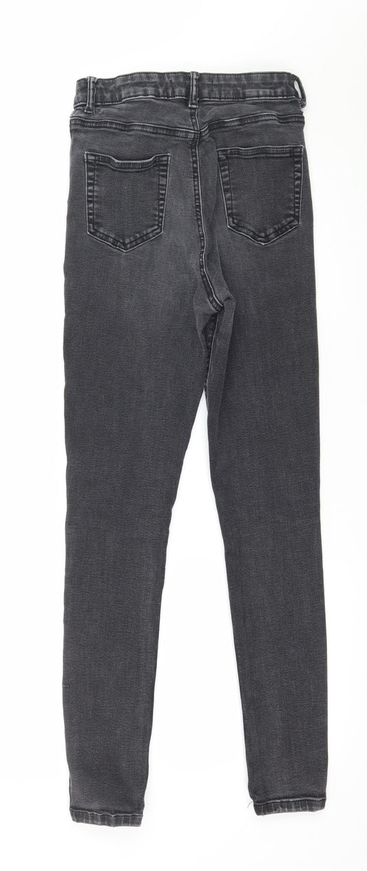 Denim & Co. Womens Grey Denim Skinny Jeans Size 10 L27 in