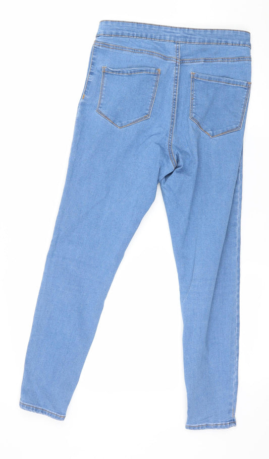 Denim & Co. Womens Blue Denim Skinny Jeans Size 12 L26 in