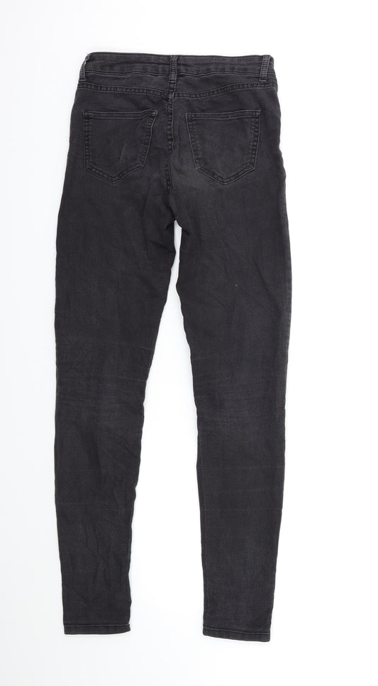Womens UK Size 23 in Sinsay Regular Fit Skinny Black Jeans