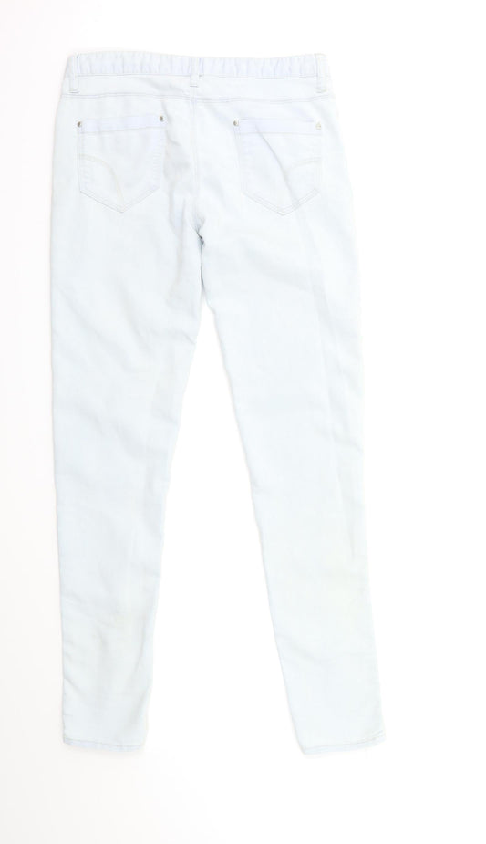 Denim & Co. Womens Blue Denim Skinny Jeans Size 10 L29 in