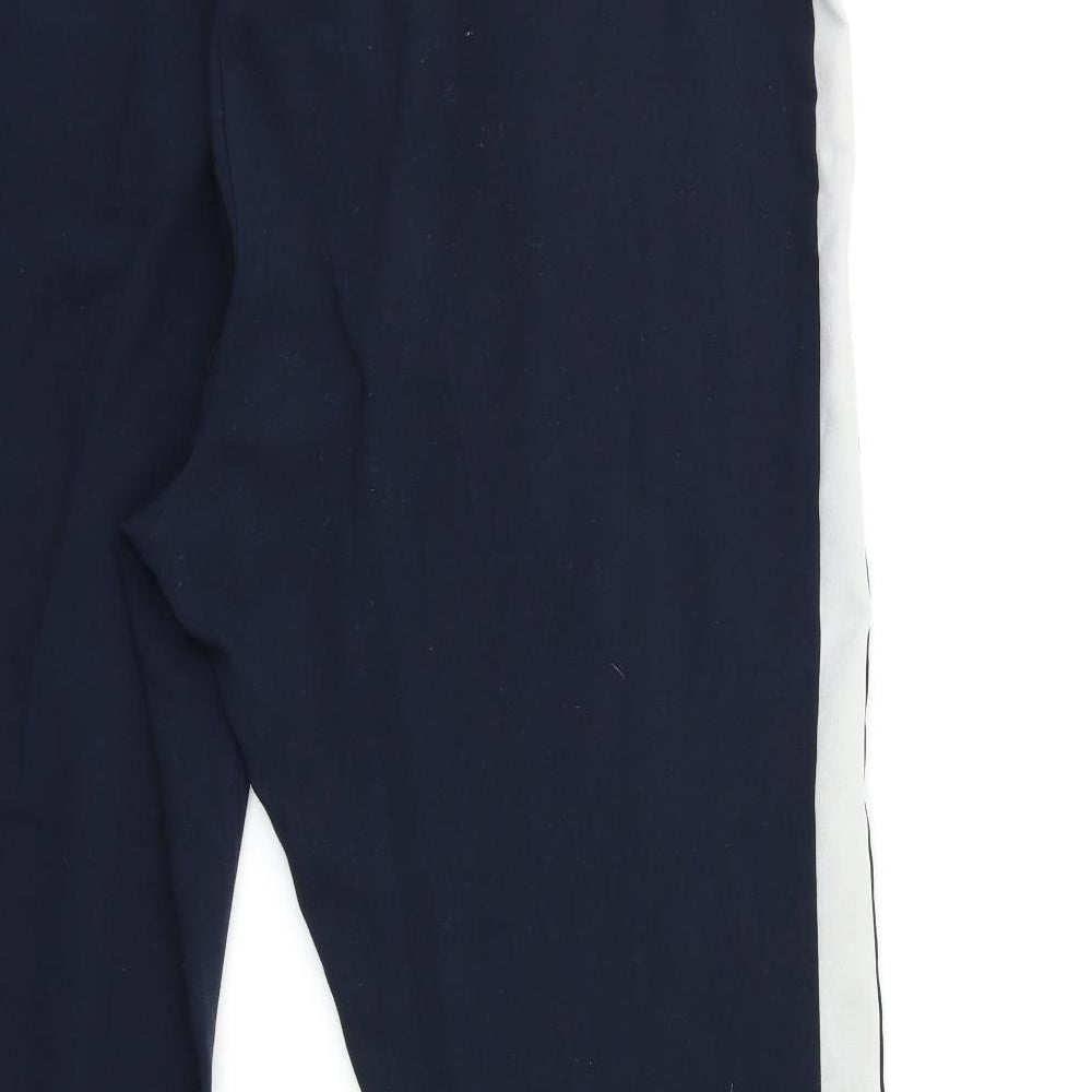 CAPSULE Womens Blue Striped Trousers Size 20 L28 in
