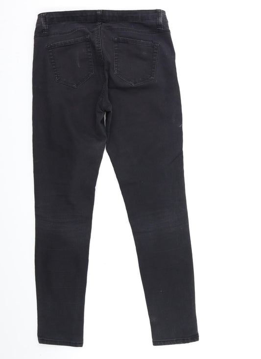 Denim & Co. Womens Blue Denim Skinny Jeans Size 10 L27 in