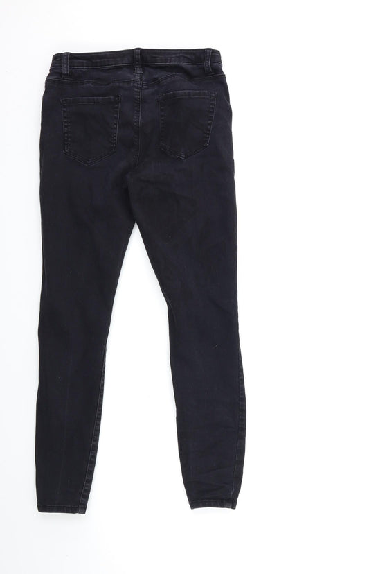 Denim & Co. Womens Black Denim Skinny Jeans Size 10 L26 in