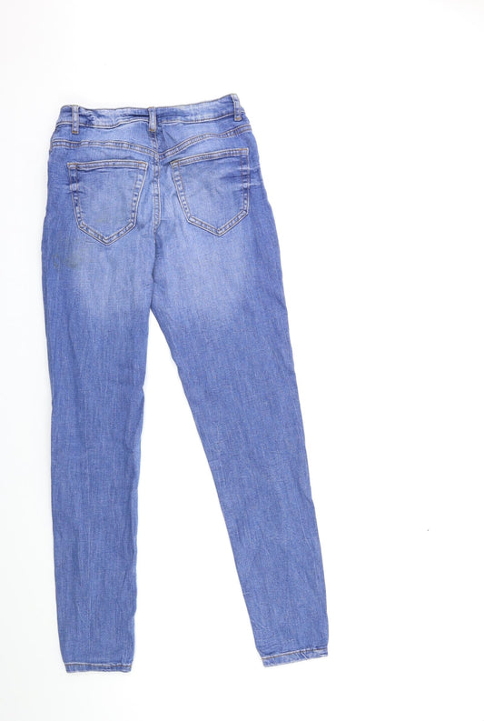 Denim & Co. Womens Blue Denim Skinny Jeans Size 10 L28 in