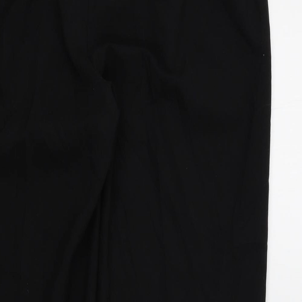Womens UK Size 14 M&S Regular Fit Black Trousers
