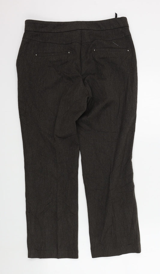 Womens UK Size 32 M&S Regular Fit Brown Trousers