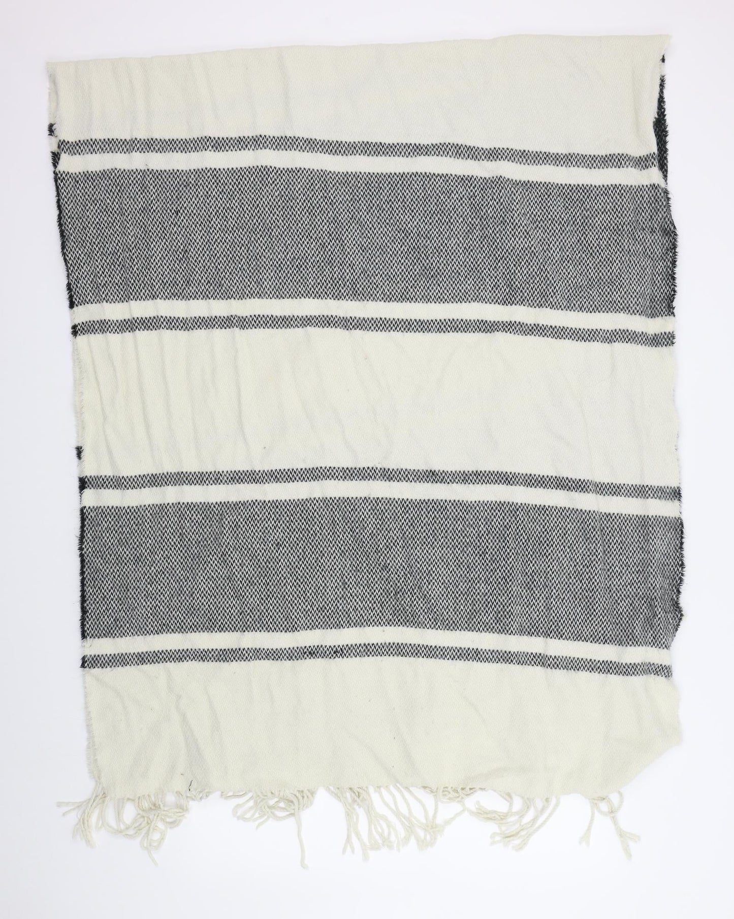 Preworn Womens Beige Striped Scarf
