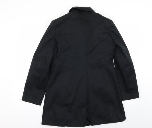 BHS Womens Black Overcoat Coat Size 10