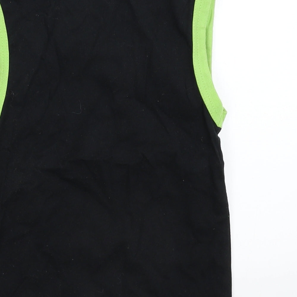 Rebel Boys Black Basic Tank Size 4-5 Years