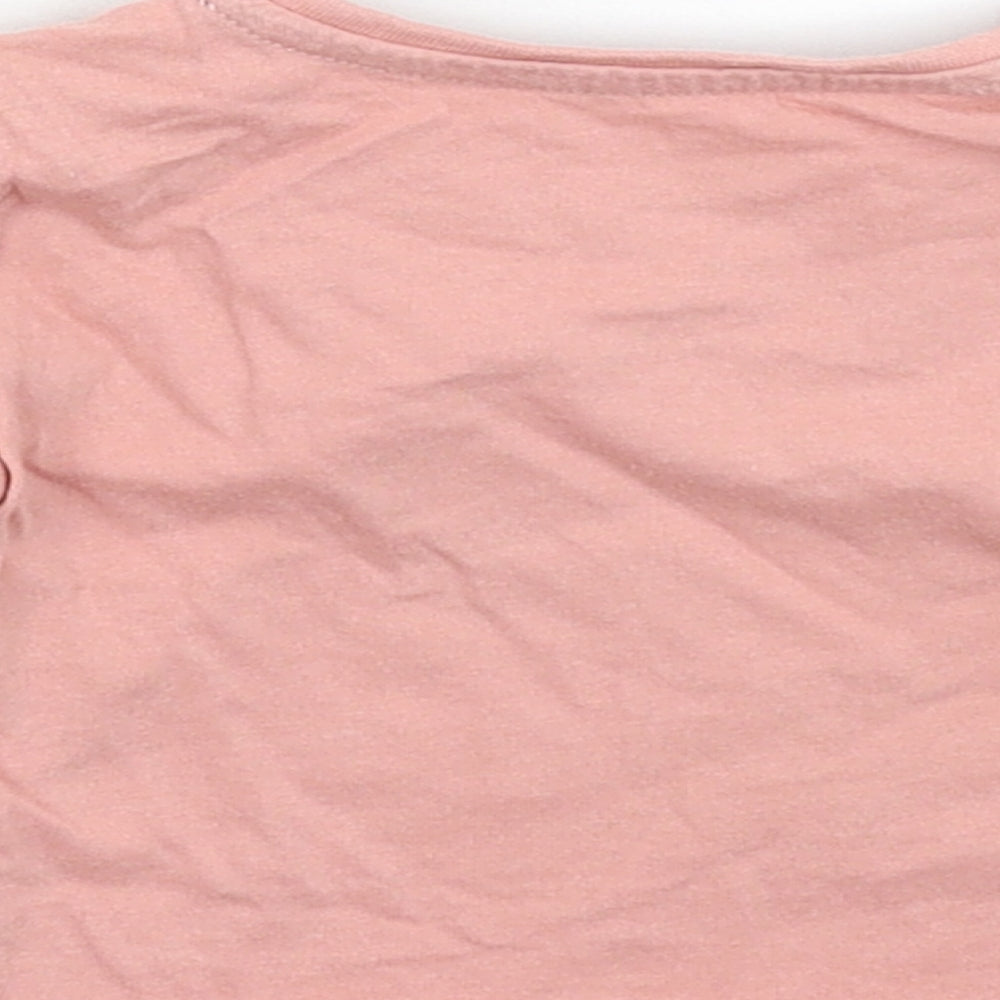 Brand and care label for Primark Baby Pink Basic T-Shirt, size 3-6, Months
