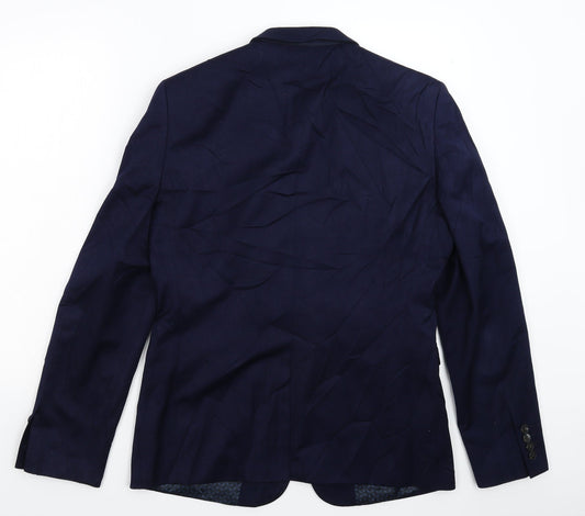 Mens UK Size 40 Burton Regular Blue Suit Jacket