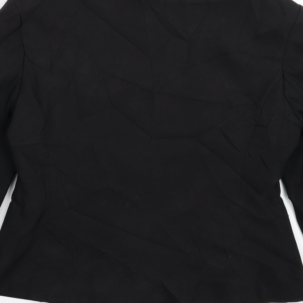 Bay Womens Black Jacket Blazer Size 12