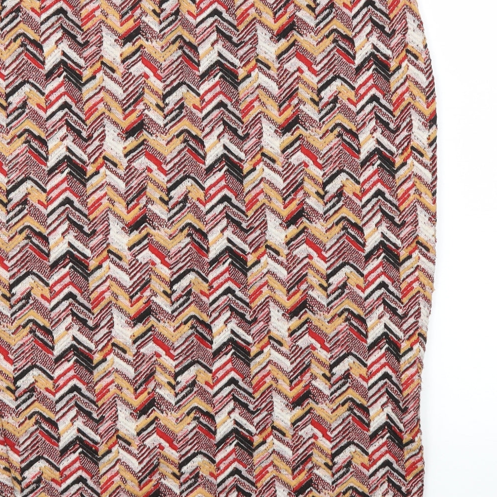 F&F Womens Red Argyle/Diamond A-Line Skirt Size 12