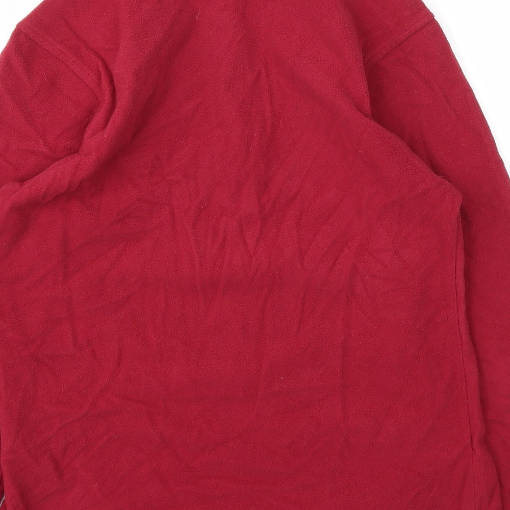 Womens UK Size 12 Preworn Red Full Zip Jumper