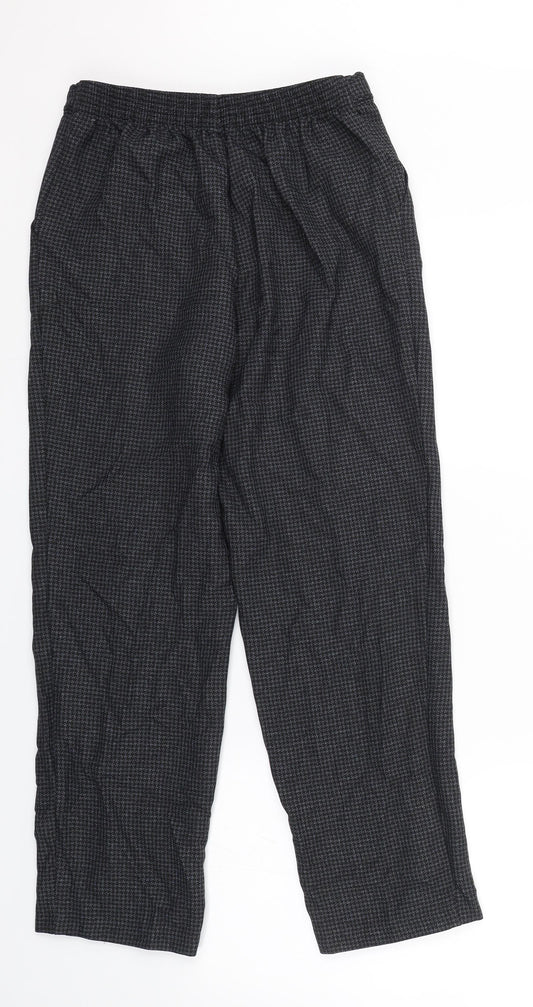 Womens UK Size 10 M&S Regular Fit Black Trousers