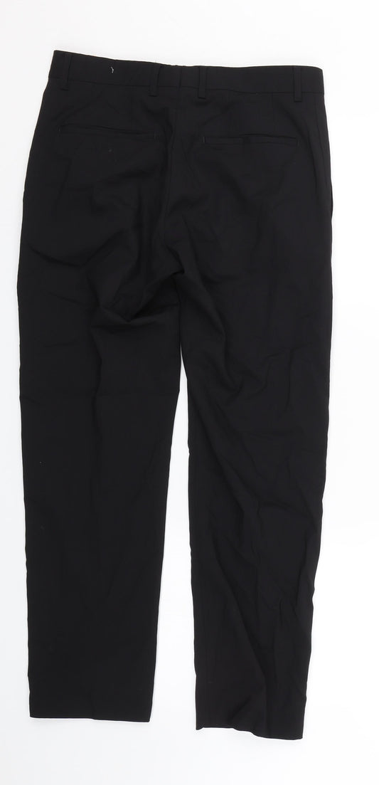 Allen-MErcer Mens Black Trousers Size 32 L26 in