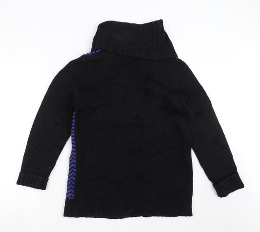 BHS Womens Black Geometric Knit Pullover Jumper Size 14