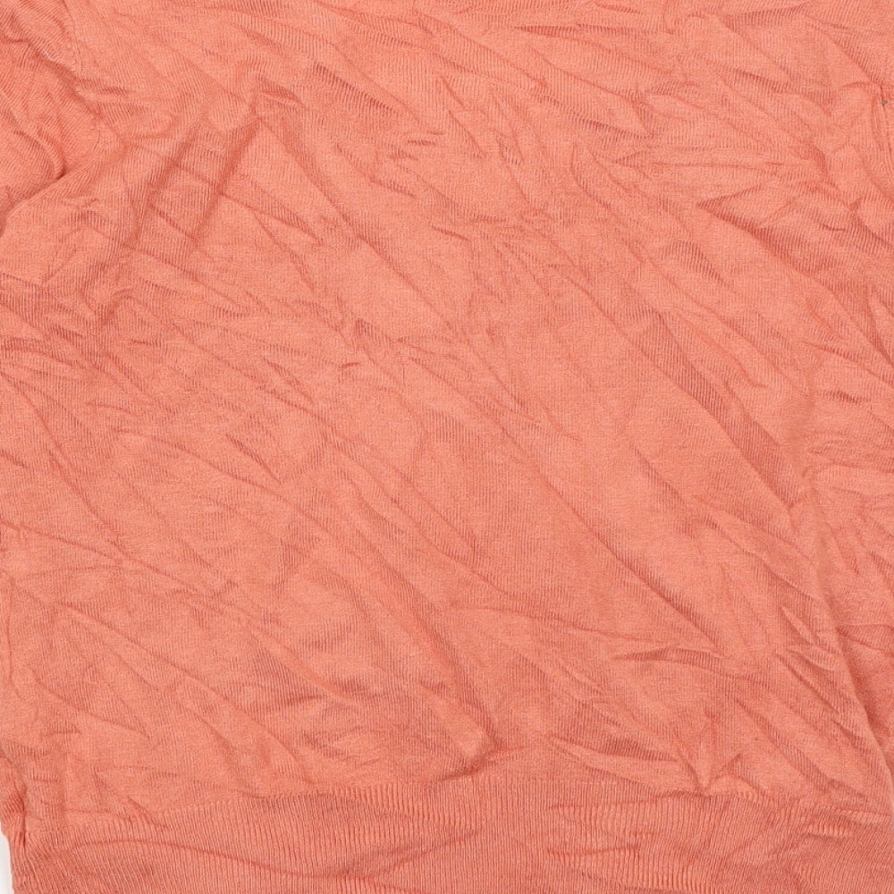 Womens UK Size 10 Wallis Orange Cardigan Jumper