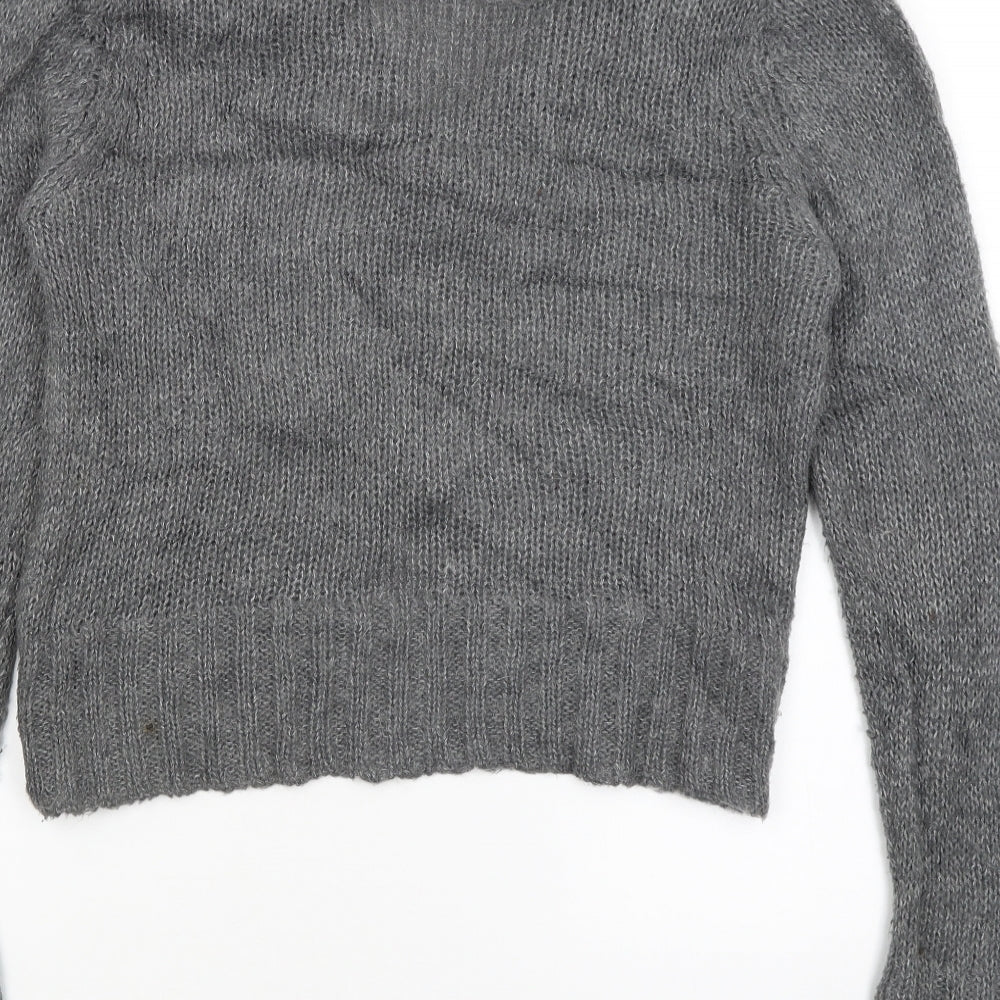 Womens UK Size M H&M Grey Cardigan Jumper