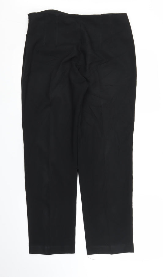 Womens UK Size 12 m&s Regular Fit Black Trousers
