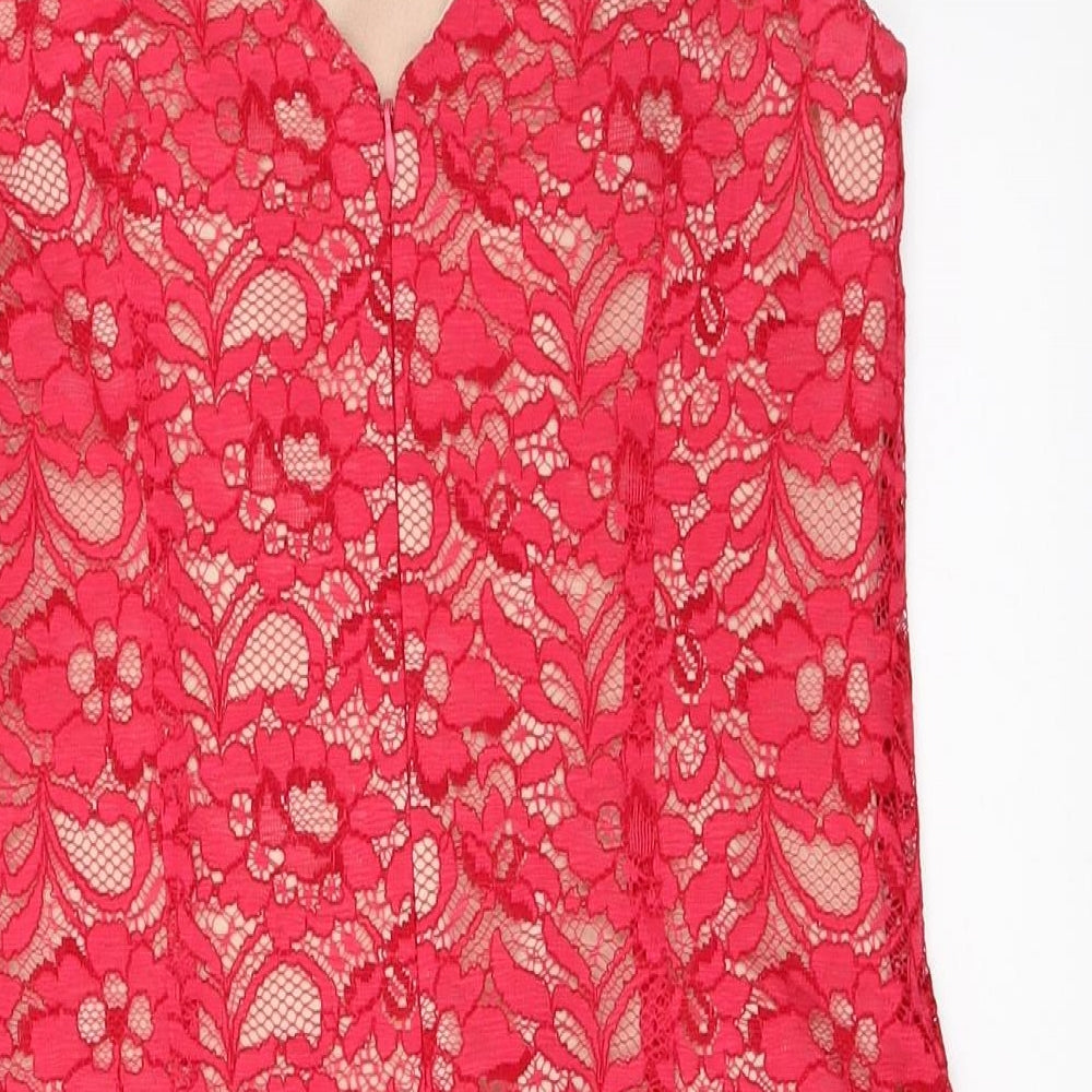 Oasis Womens Pink Mini Size 8