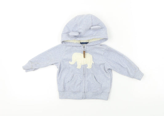 Carter Boys Blue Full Zip Jumper Size 3-6 Months
