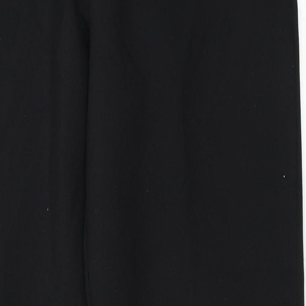 Womens UK Size 10 Preworn Regular Fit Black Trousers
