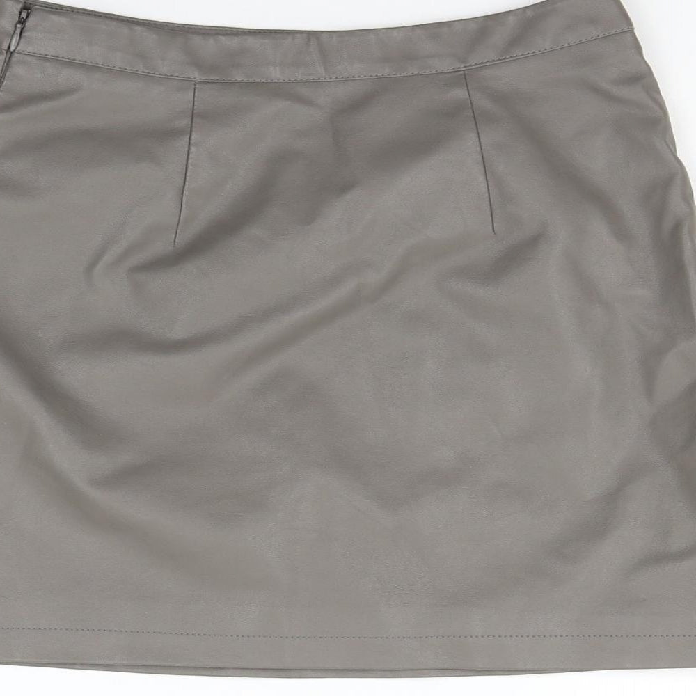 Primark Womens Grey A-Line Skirt Size 8