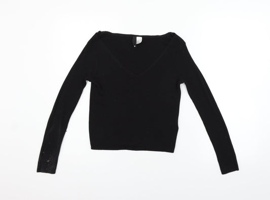 Divided Womens Black Pullover Jumper Size M