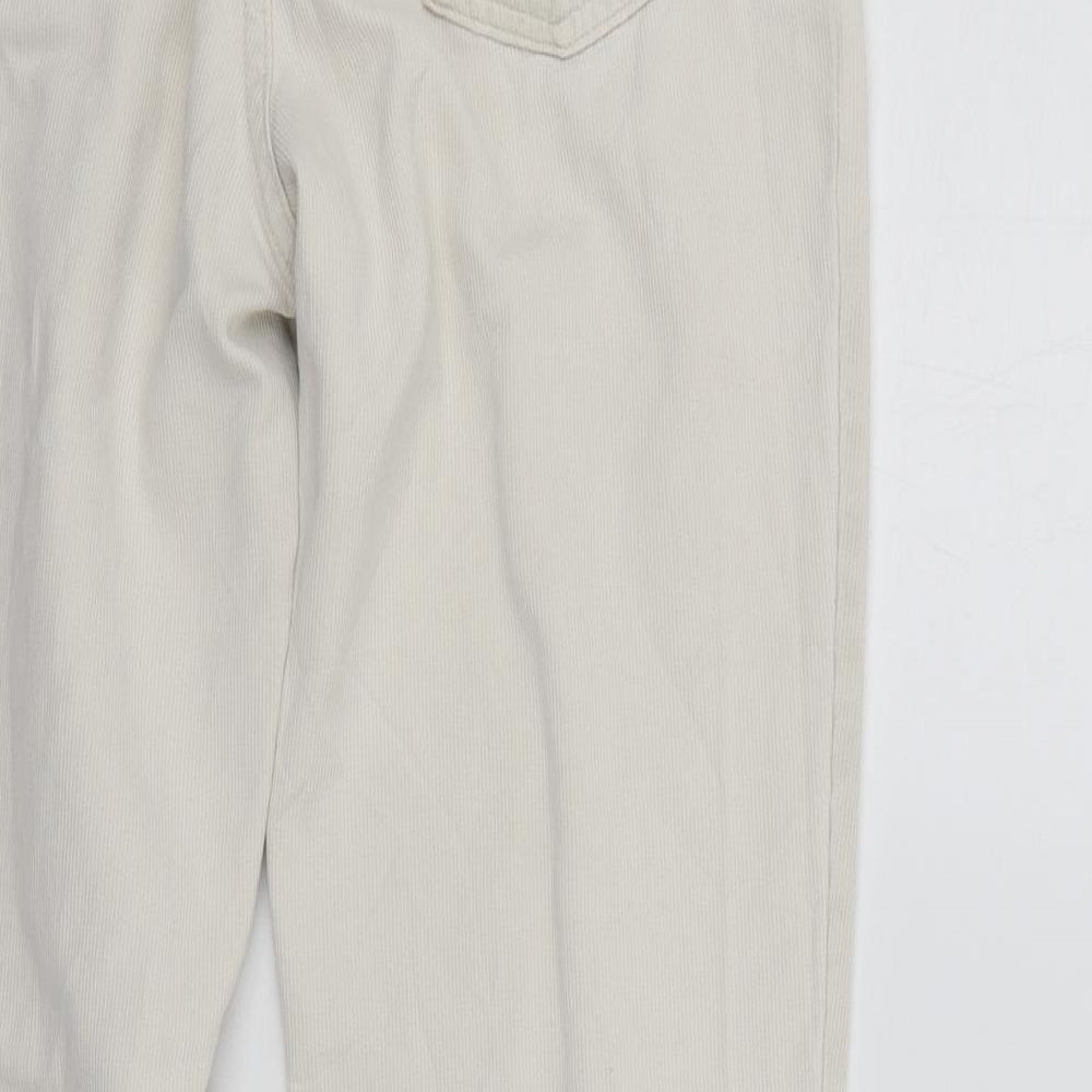 Womens UK Size 14 Marks and Spencer Regular Fit Beige Trousers