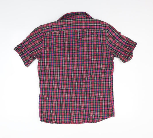 Topman Mens Red Check Button-Up Size M