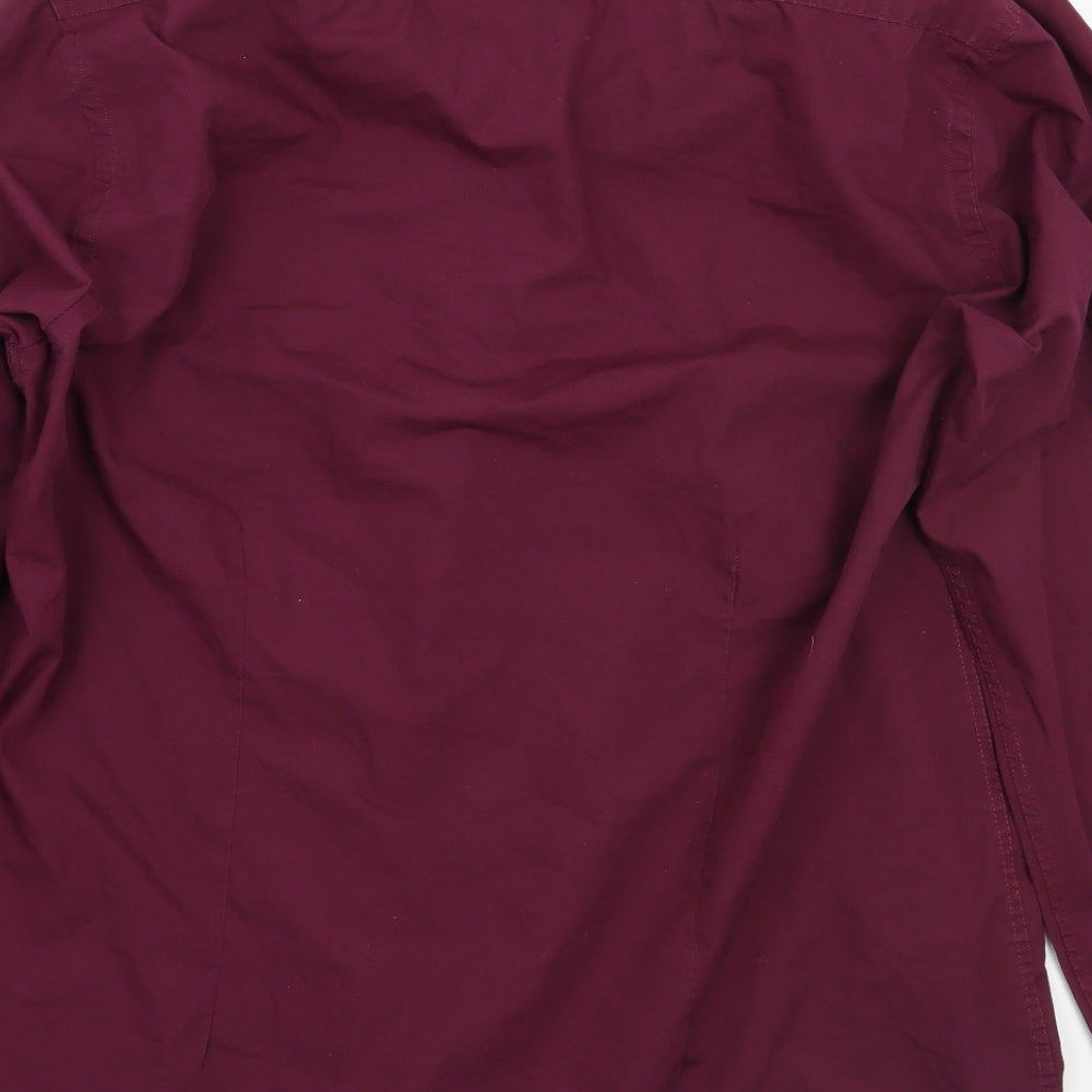 George Mens Purple Button-Up Size 17.5