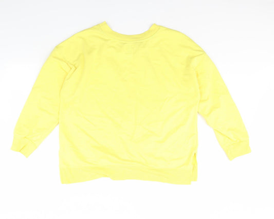 Womens UK Size L Time To Dream Yellow Pullover Jumper