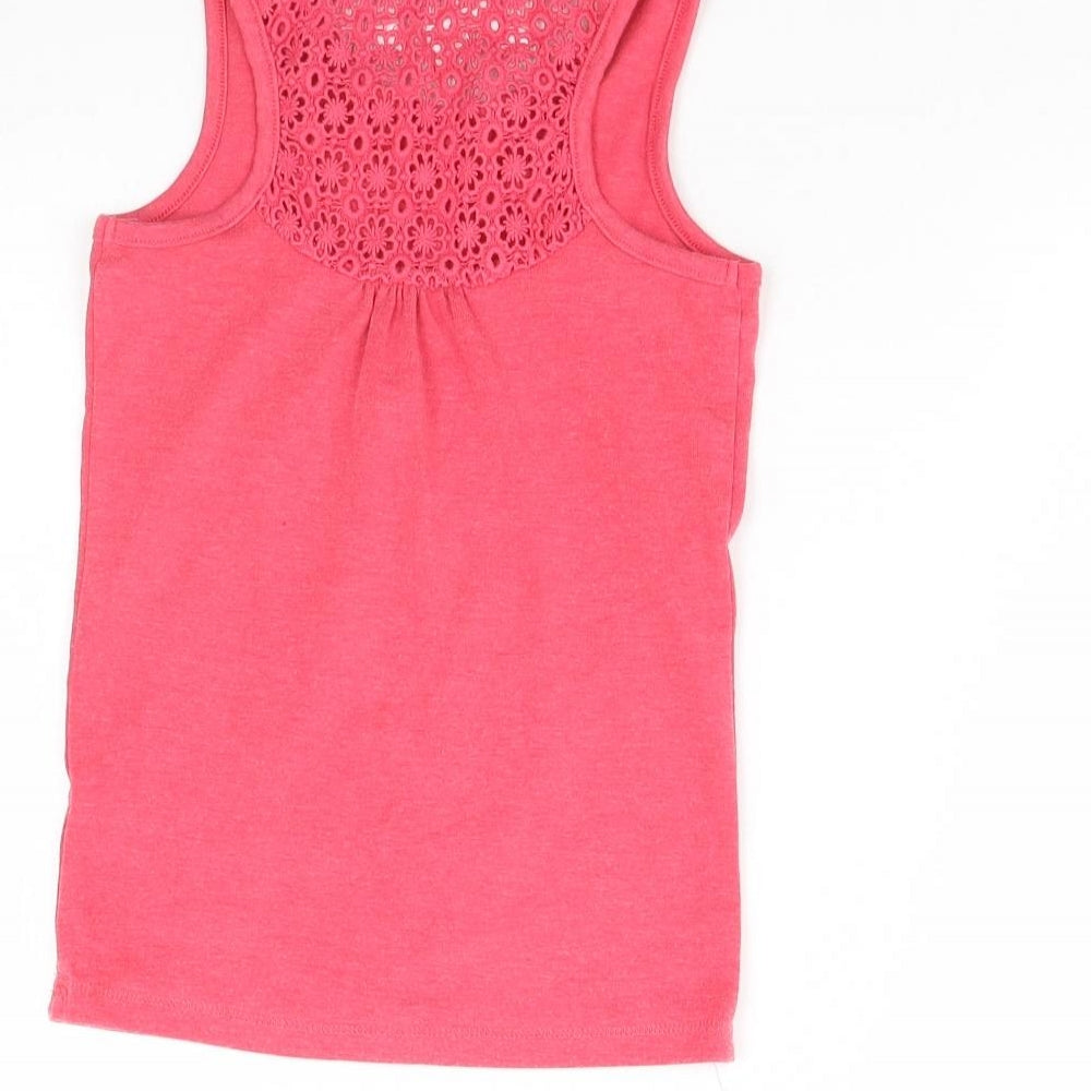 George Girls Pink Basic Tank Size 7 Years