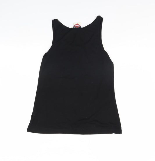 Womens UK Size 8 Lee Cooper Black Basic Tank