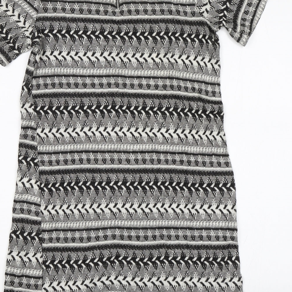 Atmosphere Womens Black Geometric Sheath Size 8