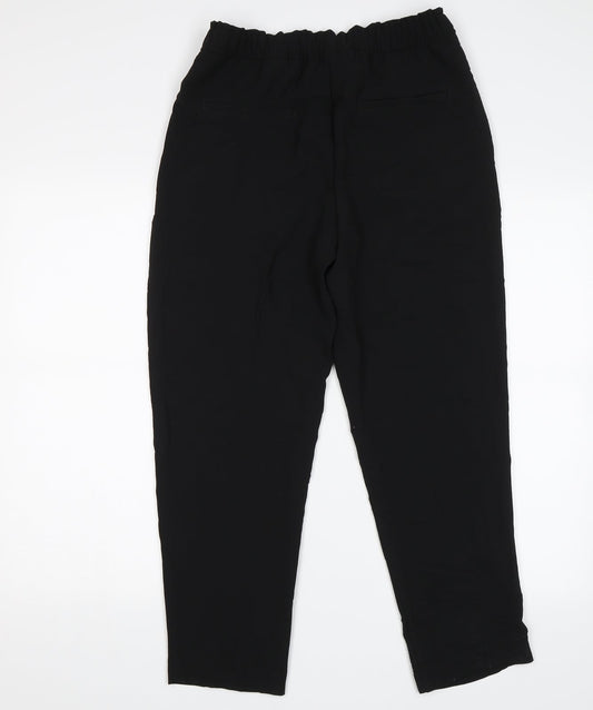 Womens UK Size 8 H&M Regular Fit Dress Pants Black Trousers