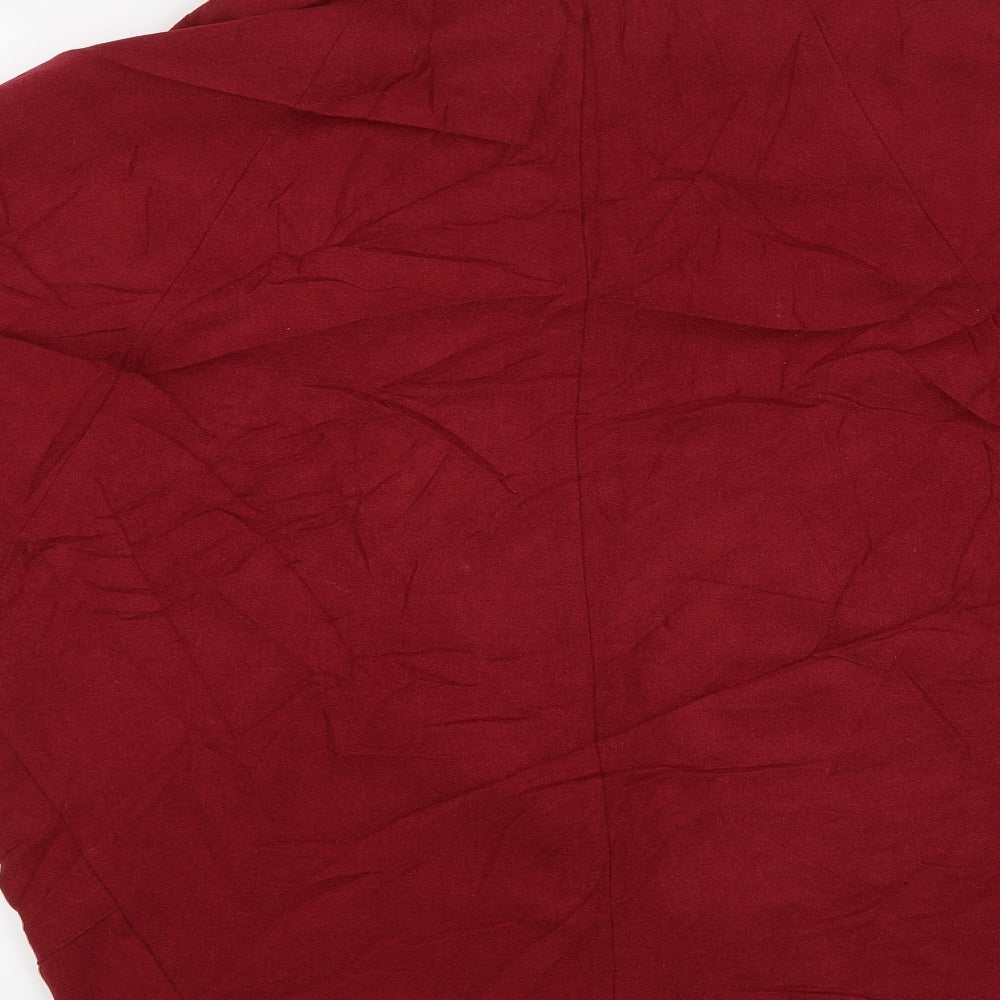 Brand and care label for Atmosphere women’s red jacket, size UK 8